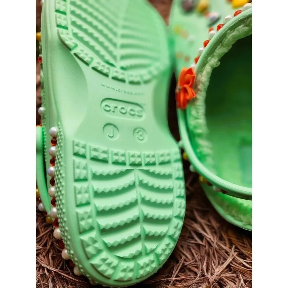 Shoes Sandals Clog Girls Mint Green (Size J3) Bugs‎ Bunny Custom Made
